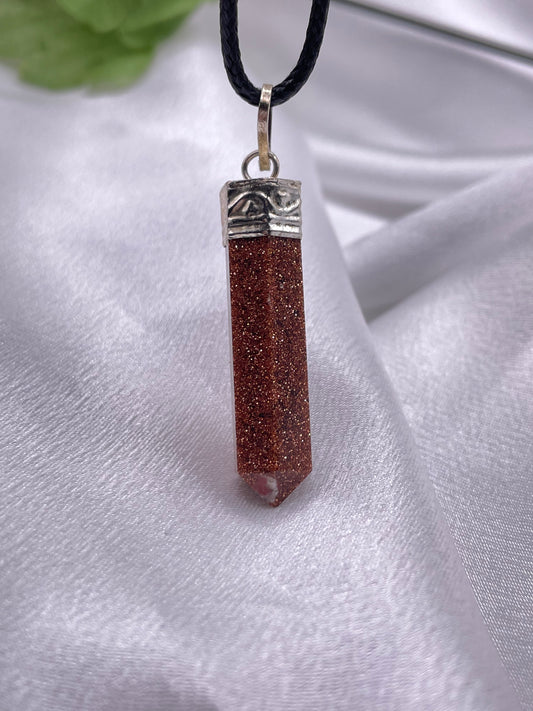 Goldstone Point Necklace